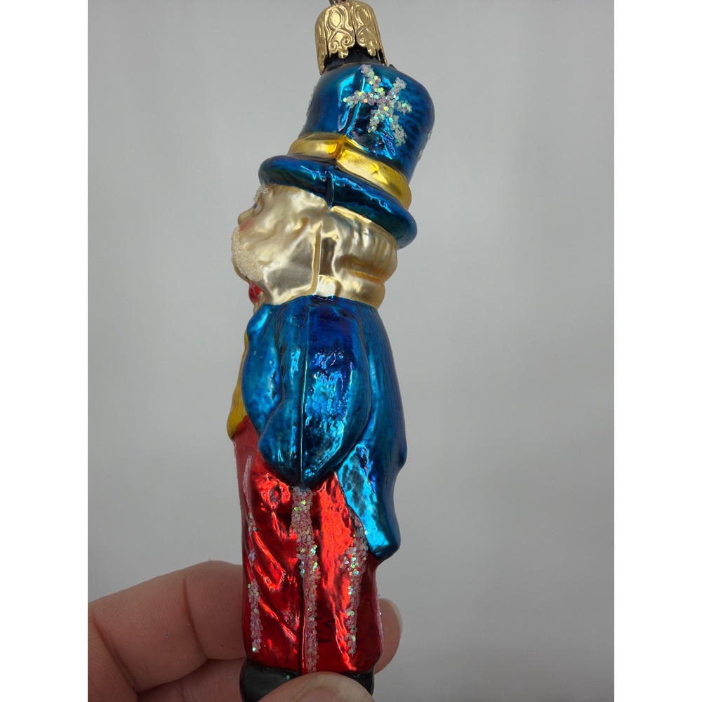 Vtg W Germany Glass Uncle Sam Christmas Ornament Patriotic 250th Anniversary - Picture 5 of 6